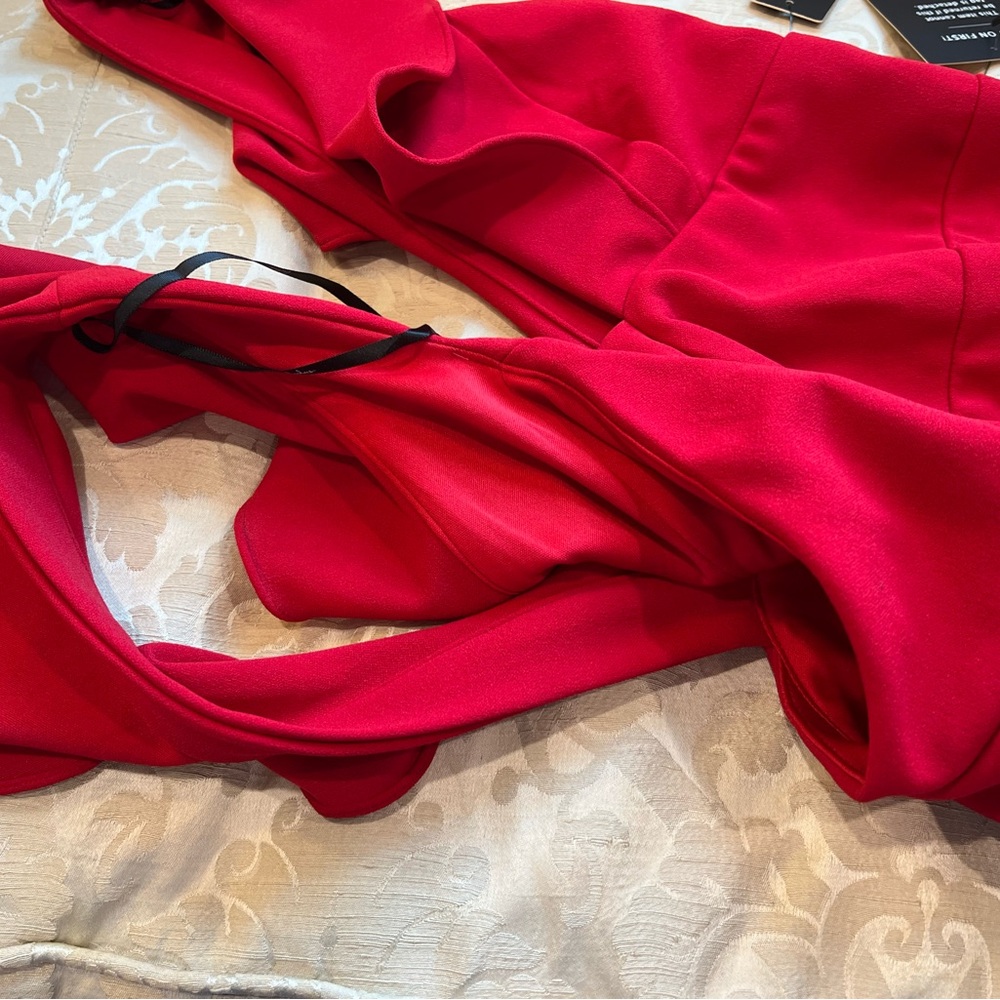 Lulus Red Perfect Opportunity Ruffle Maxi Dress - Small New with Tags - Picture 11 of 16